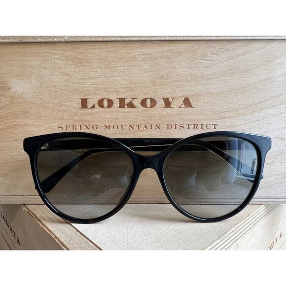 GUCCI Designer Round Sunglasses Black GG0377SK 57 16 145 Optyl *Read* Women's - Picture 2 of 16